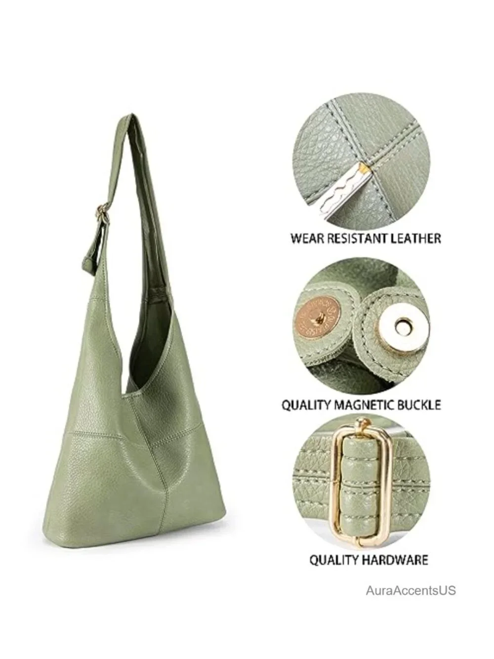 Montana West Hobo Purse Vegan Leather Shoulder Bag with Wristlet